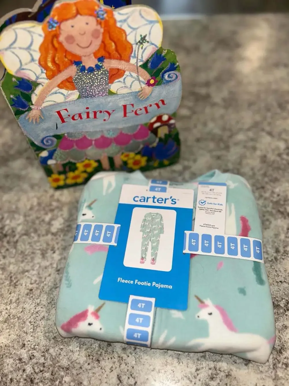 Carter's Toddler Girls Fleece Footie Pajama - Unicorn Print (Size 4T)